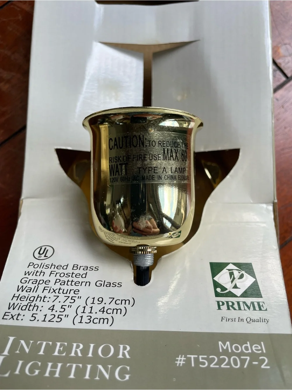 Interior Lighting Polished Brass Wall Sconce with Frosted Glass - White